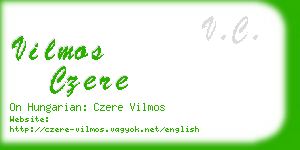 vilmos czere business card